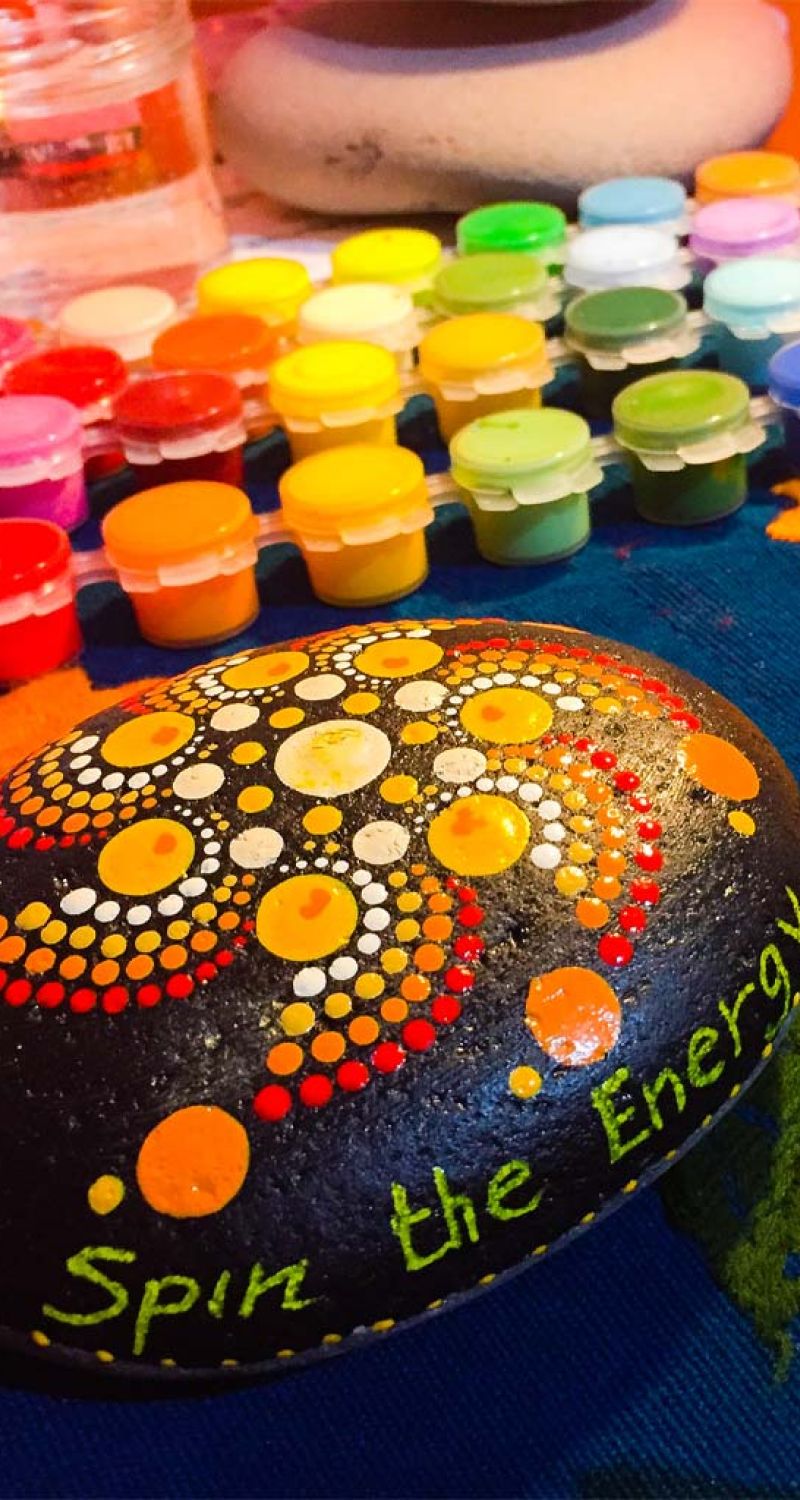 mandala on rocks